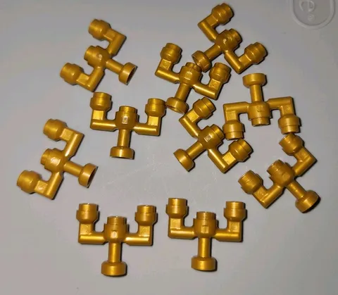 NEW LEGO® 10 Pearl Gold Minifig Utensil Candlestick Candelabra