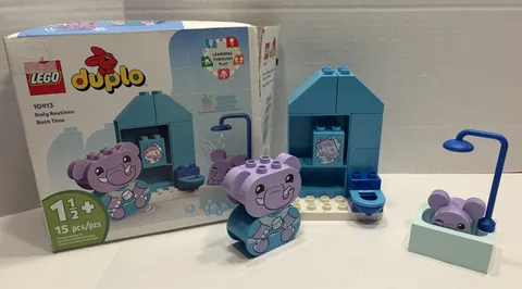 Lego Duplo: Daily Routines: Bath Time #10413 15 Pcs Ages 1 1/2+ Box Has Wear