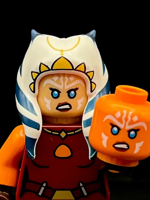 Lego Star Wars Ahsoka Tano Misprint Minifigure Head Rare Prototype Test Error