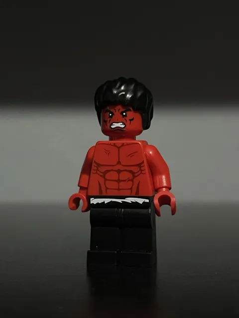 LEGO Marvel Custom Pad Printed MRM Red Hulk Minifigure Classic Style