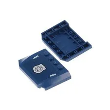 2x LEGO Motor Hood 4x6 Dark Blue Sticker Police Star Car 52031PB058