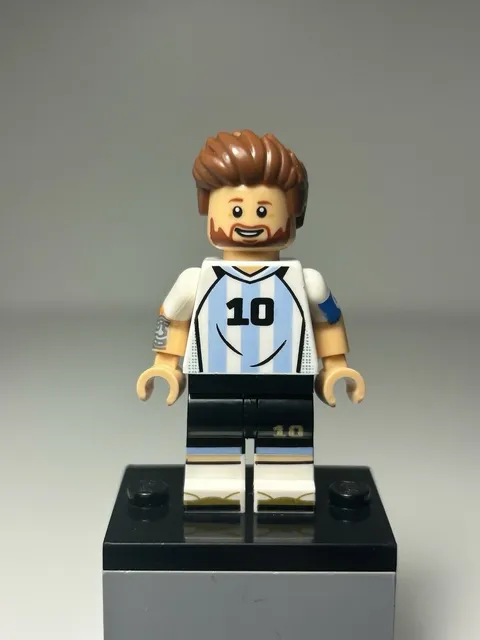 Lego New Lionel Messi Argentina Minifigure Soccer Player Footballer