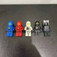 LEGO NINJAGO Ninja Minifigures Lot of 5 - Kai Cole Zane Jay Garmadon