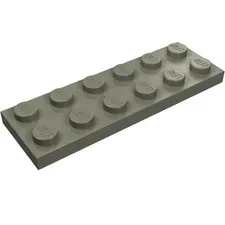 LEGO Part 3795 - Dark Gray Plate 2 x 6