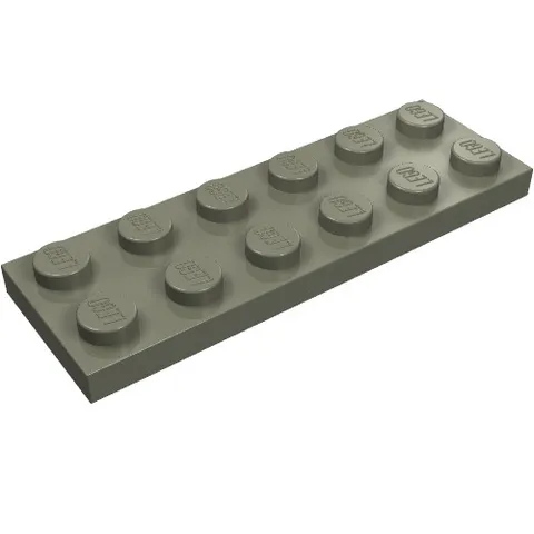 LEGO Part 3795 - Dark Gray Plate 2 x 6