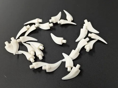 LEGO x25 NEW White Barb / Claw / Horn / Tooth - Medium # 87747