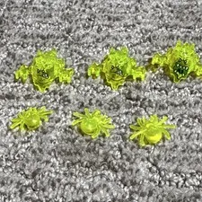 LEGO Nexo Knights Trans-Neon Green Printed Ghost Heads & Spiders Lot - 6 Pieces