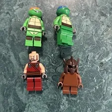 LEGO TMNT Minifigures Lot Leonardo Michaelangelo splinter dummy 4pcs Set  (2013)