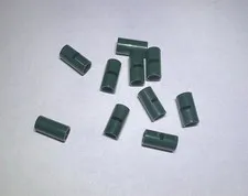 Lego Technic Lot Of 10 Pin Connector Round 2L Slot Earth Green New 485