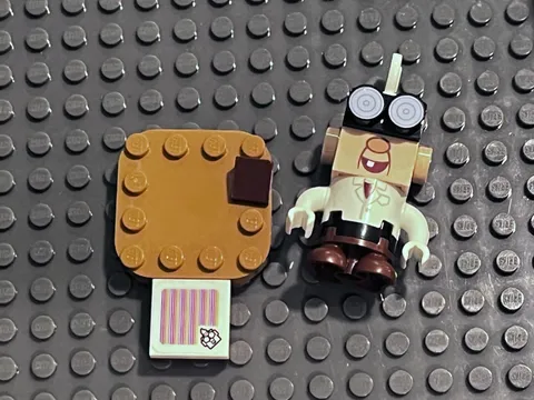 LEGO Professor E. Gadd Minifigure ~  Super Mario Bros mar0109 ~ Genuine Complete