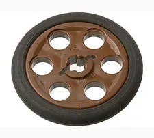 LEGO 6x Brown Technic Wedge Belt Wheel (Pulley) with Black Technic Wedge inv.639