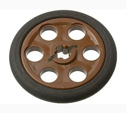 LEGO 6x Brown Technic Wedge Belt Wheel (Pulley) with Black Technic Wedge inv.639