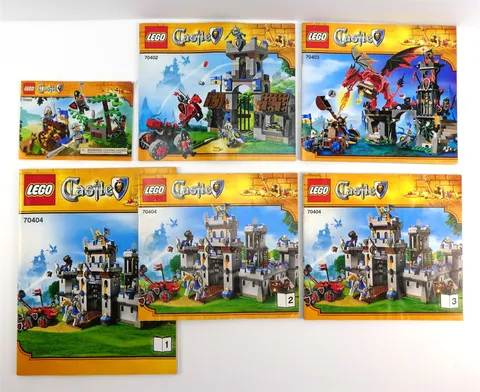 Lego CASTLE Lot of 6 Instruction Manuals for Sets 70400, 70402, 70403, 70404