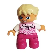 LEGO Duplo Figure Girl Female Blonde from set 10587