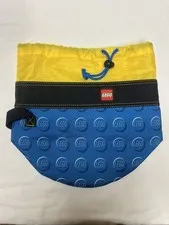 LEGO Drawstring Storage Bucket Bag Yellow & Blue