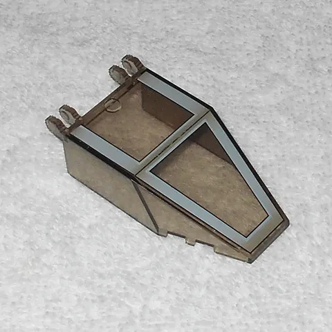 LEGO Star Wars - Windscreen With Locking Fingers - 30372p79 - Trans Brown
