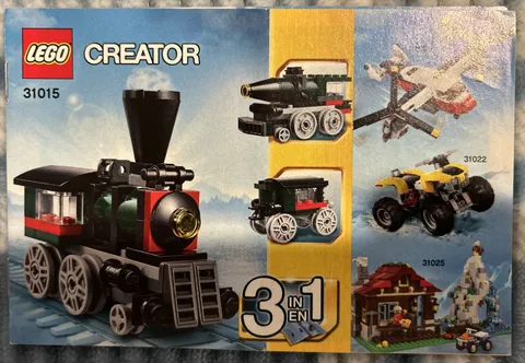Lego Creator Instruction Manual #31015 Train Excellent Condition