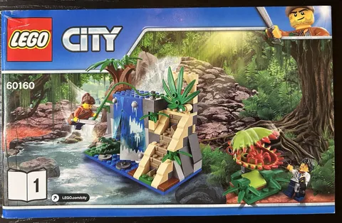 Lego City Instruction Manual #60160 Jungle Waterfall scene Excellent Condition