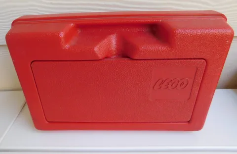 LEGO Plastic Storage Red Box Case Lid circa 1982 - 11"x7”x4” Vintage Free Ship