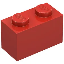 LEGO Part 3004 - Red Brick 1 x 2