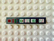 LEGO Tile 1 x 6 with Control Panel with Red and Green Lamps Pattern 6636pb092