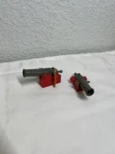 Vintage Lego - Lot of 2 - Pirate Cannons - Gray & Red