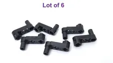 Lego 1x3 Technic Liftarm Crank Axle Holes and Squared Pin Hole Black Lot of 6