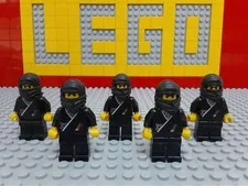 LEGO Sengoku Period Mini Figures 5 Set Ninja Black Color Castle Shogun Series