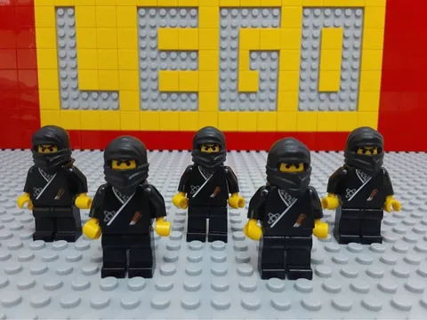 LEGO Sengoku Period Mini Figures 5 Set Ninja Black Color Castle Shogun Series