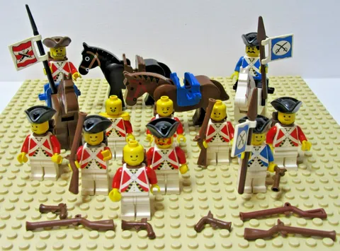 Lego Pirates Imperial Guards and Horses Minifigure Lot