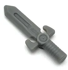 Lego New Dark Bluish Gray Minifigure Weapon Sword Small with Angular Hilt Part