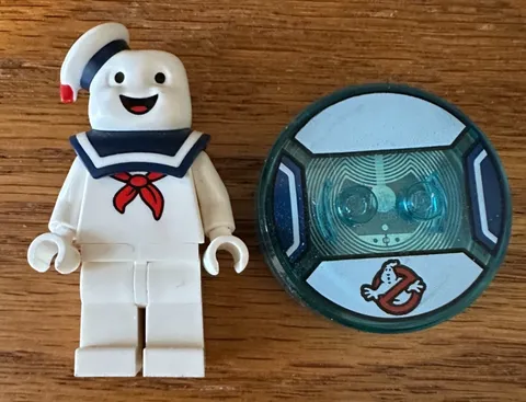 LEGO Dimensions Ghostbusters STAY PUFT MARSHMALLOW MAN minifigure with disc