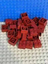 LEGO 2x2 dark red Plastic Brick Building Pieces Bulk Lot of 30 - Polybag