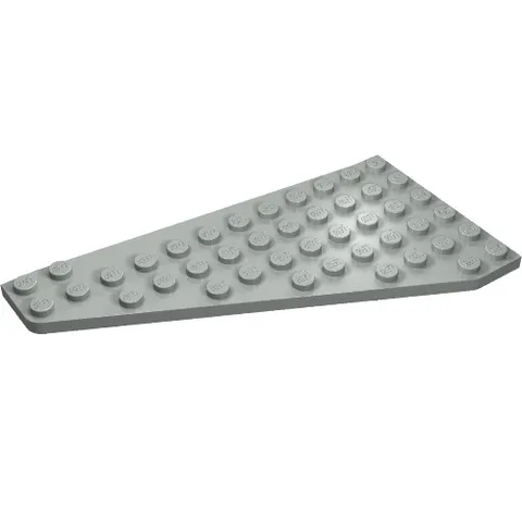 LEGO Part 3585 - Light Gray Wedge, Plate 7 x 12 Wing Right