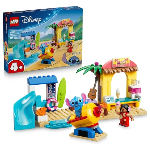 LEGO Disney Beach Fun with Lilo & Stitch Set 43268 Surf Shop Playset Age 4+