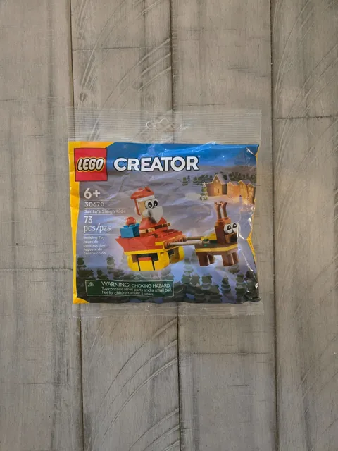 LEGO Creator Santa's Sleigh Ride 30670 (Retired) 73 Pieces Polybag Sealed New!