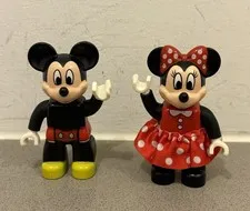 Lego Duplo Mickey & Minnie Mouse Figure Red Outfit With Skirt - Free Aus Post!