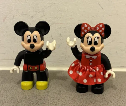 Lego Duplo Mickey & Minnie Mouse Figure Red Outfit With Skirt - Free Aus Post!