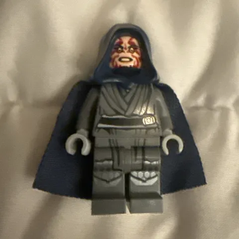 LEGO Star Wars Darth Maul Minifigure w/ Hood, Cape, Red Lightsaber & Lightning