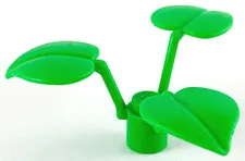 9x LEGO Plant Leaves Set 9 Pieces 3 Stems X8 6255 Light Green