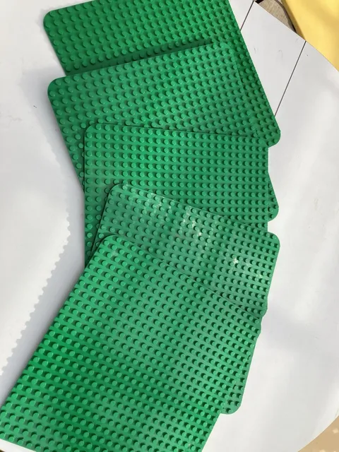 Duplo Lot  5 Green Base Plate Thin  Plate 24x24 Pegs Large Mat 15"x15"