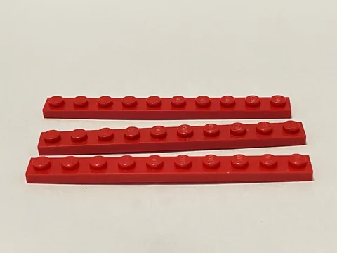 Lego 4477 Red Replacement Add-on Pieces Parts Lot of 3