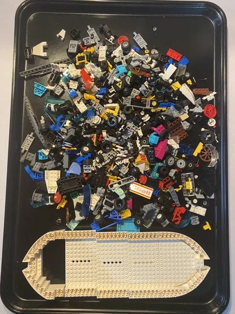 Lego Vehicle Parts & Boat Hull Lot – Wheels, Rims, Axles & Large Boat Hull