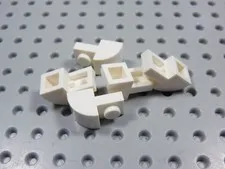 LEGO Lot of 5 White 1x2x1 Curved Top Bricks BP