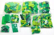 Lego Green Plates 600pc Bulk Lot 2x8 2x6 2x4 2x3 2x2 1x8 1x6 1x4 1x3 1x2 Corners