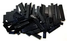Lego Black PLATE 2X'S ONLY 100pc Lot 2x16 2x14 2x12 2x10 2x8 2x6 2x4 Star Wars