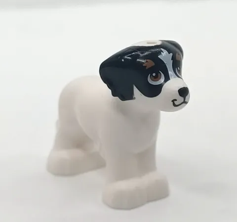 Lego Friends MiniFigure Daisy, White Dog w/ Black Ears from set 41730, New