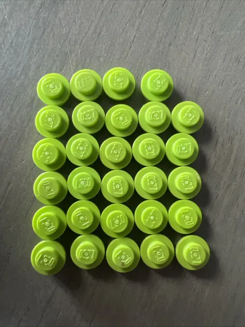 LEGO 4073 Lime Plate, Round 1x1 - 29 Pieces