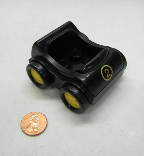 Lego Duplo SMALL BLACK GO KART CAR Vehicle #2 Race Car Rare