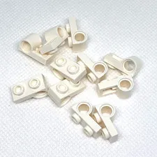 LEGO Parts - White Plate 1 x 2 with Pin Hole on Bottom - No 18677 - QTY 11